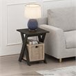 Furinno Modern Engineered Wood SIMPLISTIC Criss-Crossed End Table in Espresso
