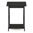 Furinno Modern Engineered Wood SIMPLISTIC Criss-Crossed End Table in Espresso