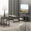 Furinno Contemporary Engineered Wood BEGINNING End Table in French Oak Gray