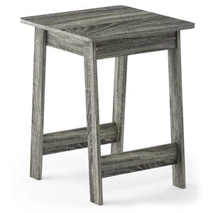 Furinno Contemporary Engineered Wood BEGINNING End Table in French Oak Gray