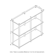 Furinno TURN-N-TUBE Wood 3-Tier Storage Display Rack in French Oak Gray/Black