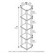 Furinno TURN-N-TUBE Wood 5-Tier Corner Rack Display Shelf in Light Cherry/Black