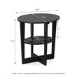 Furinno JAYA Contemporary Engineered Wood Oval End Table in Walnut (Set of 2)