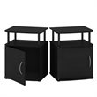 Furinno JAYA Engineered Wood Utility Design End Table in Black (Set of 2)