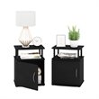 Furinno JAYA Engineered Wood Utility Design End Table in Black (Set of 2)