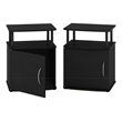 Furinno JAYA Engineered Wood Utility Design End Table in Black (Set of 2)
