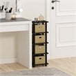 Furinno TURN-N-TUBE Engineered Wood 4-Bins System Rack in Espresso/Black
