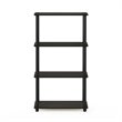 Furinno TURN-N-TUBE Wood 4-Tier Shelf Display Rack in Espresso/Black