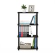 Furinno TURN-N-TUBE Wood 4-Tier Shelf Display Rack in Espresso/Black