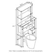 Furinno TURN-N-TUBE Wood Toilet Space Saver with 5 Shelves in Espresso/Black