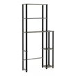 Furinno TURN-N-TUBE Wood Toilet Space Saver with 5 Shelves in Oak Gray/Black