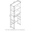 Furinno TURN-N-TUBE Wood Toilet Space Saver with 3 Shelves in Espresso/Black