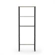 Furinno TURN-N-TUBE Wood Toilet Space Saver with 3 Shelves in Oak Gray/Black