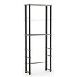 Furinno TURN-N-TUBE Wood Toilet Space Saver with 3 Shelves in Oak Gray/Black