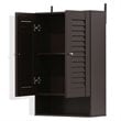 Furinno INDO Contemporary Engineered Wood Double Door Wall Cabinet in Espresso