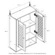 Furinno INDO Contemporary Engineered Wood Double Door Wall Cabinet in Espresso