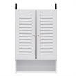 Furinno INDO Contemporary Engineered Wood Double Door Wall Cabinet in White