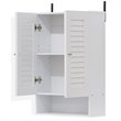 Furinno INDO Contemporary Engineered Wood Double Door Wall Cabinet in White