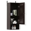 Furinno INDO Contemporary Engineered Wood Slim Wall Cabinet in Espresso