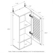 Furinno INDO Contemporary Engineered Wood Slim Wall Cabinet in Espresso