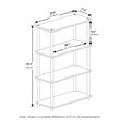 Furinno TURN-N-TUBE Wood 4-Tier Shelf Display Rack in Light Cherry/Black