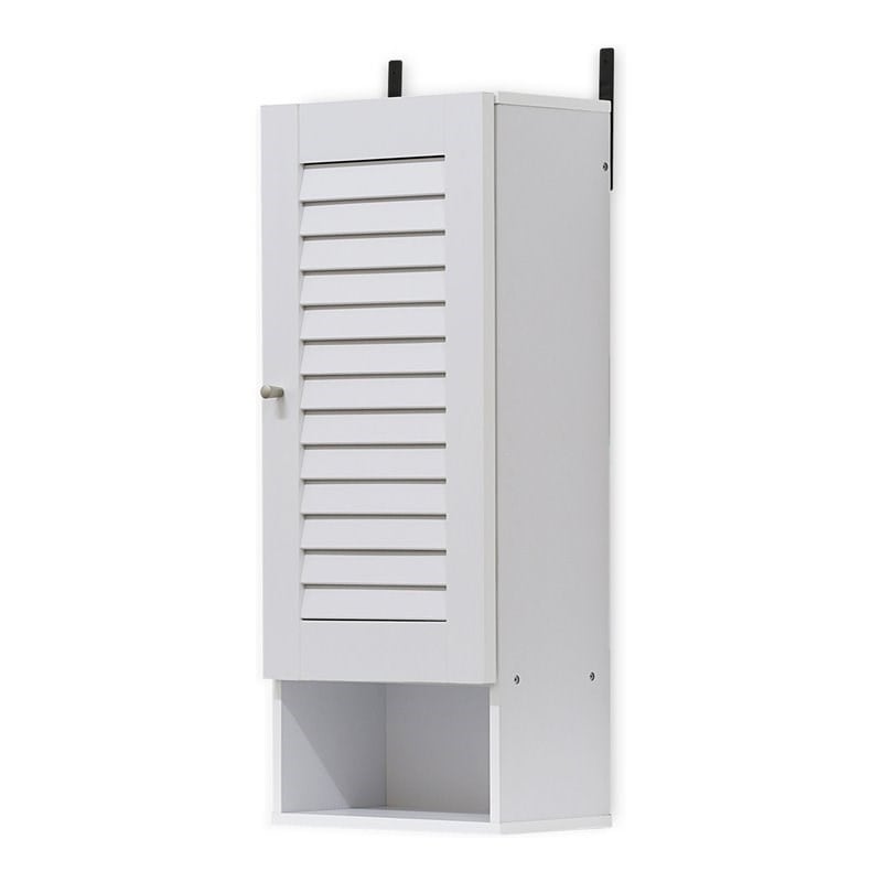 Furinno INDO Contemporary Engineered Wood Slim Wall Cabinet in White