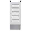 Furinno INDO Contemporary Engineered Wood Slim Wall Cabinet in White