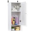 Furinno INDO Contemporary Engineered Wood Slim Wall Cabinet in White