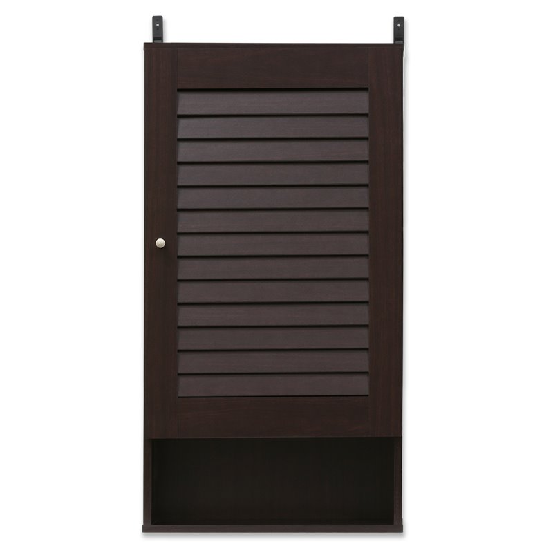 Furinno INDO Contemporary Engineered Wood Wide Wall Cabinet in Espresso