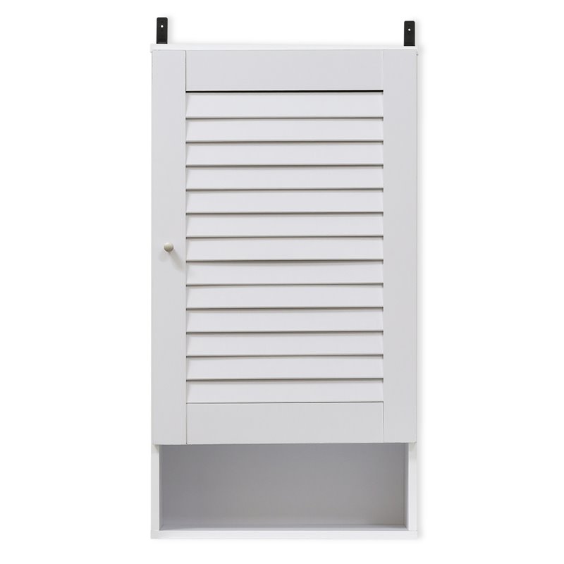 Furinno INDO Contemporary Engineered Wood Wide Wall Cabinet in White