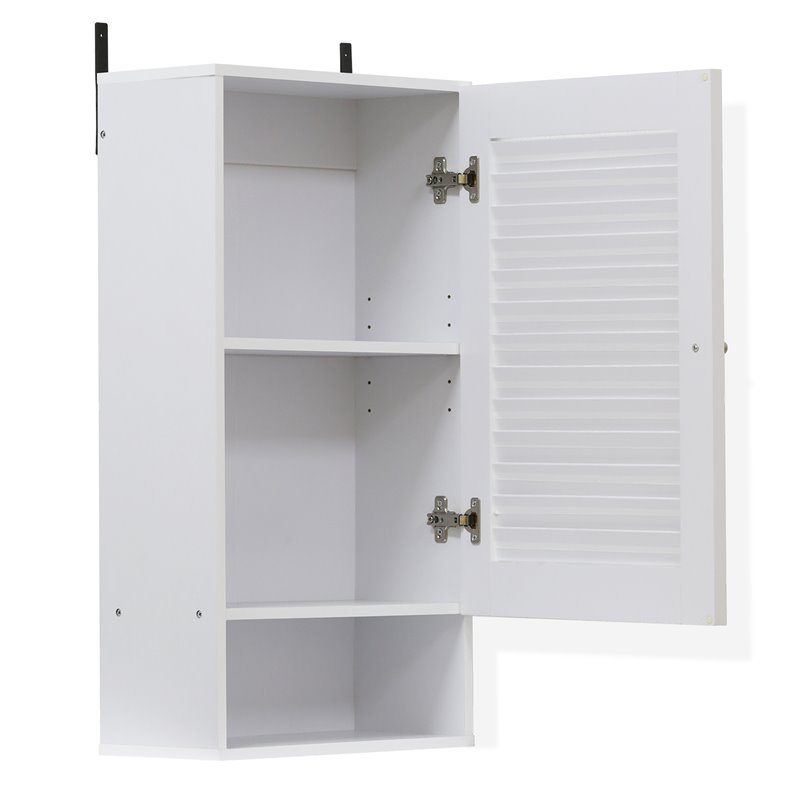 Furinno INDO Contemporary Engineered Wood Wide Wall Cabinet in White