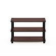 Furinno TURN-S-TUBE Engineered Wood 3-Tier Shoe Rack in Dark Cherry/Black