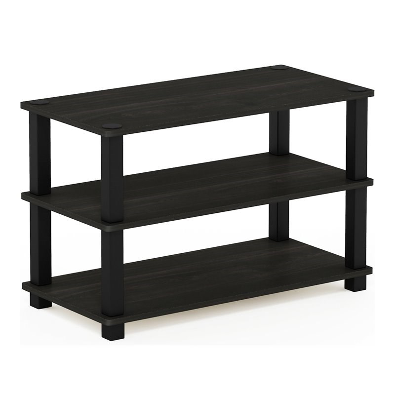 Furinno TURN-S-TUBE Engineered Wood 3-Tier Shoe Rack in Espresso/Black