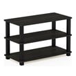 Furinno TURN-S-TUBE Engineered Wood 3-Tier Shoe Rack in Espresso/Black