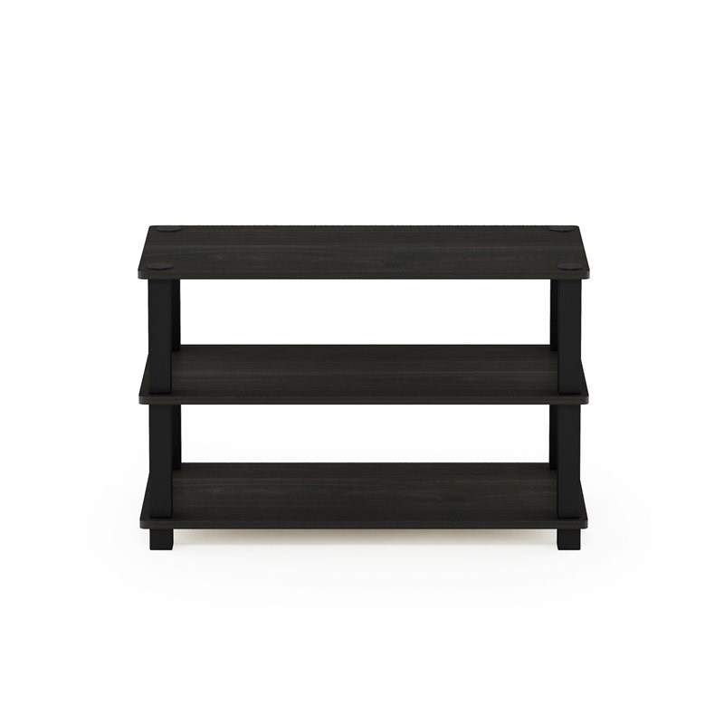 Furinno TURN-S-TUBE Engineered Wood 3-Tier Shoe Rack in Espresso/Black