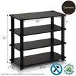 Furinno TURN-S-TUBE Engineered Wood 4-Tier Shoe Rack in Espresso/Black