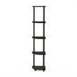 Furinno TURN-N-TUBE Wood 5 Tier Corner Display Rack in Espresso/Black