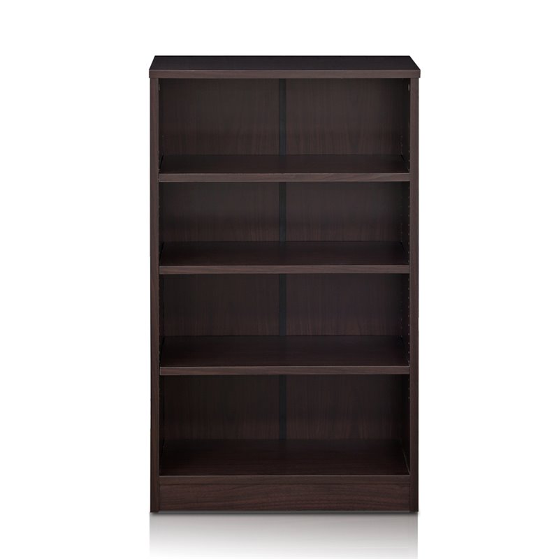 Furinno INDO Engineered Wood 4-Tier Accessories Storage Shelf in Espresso
