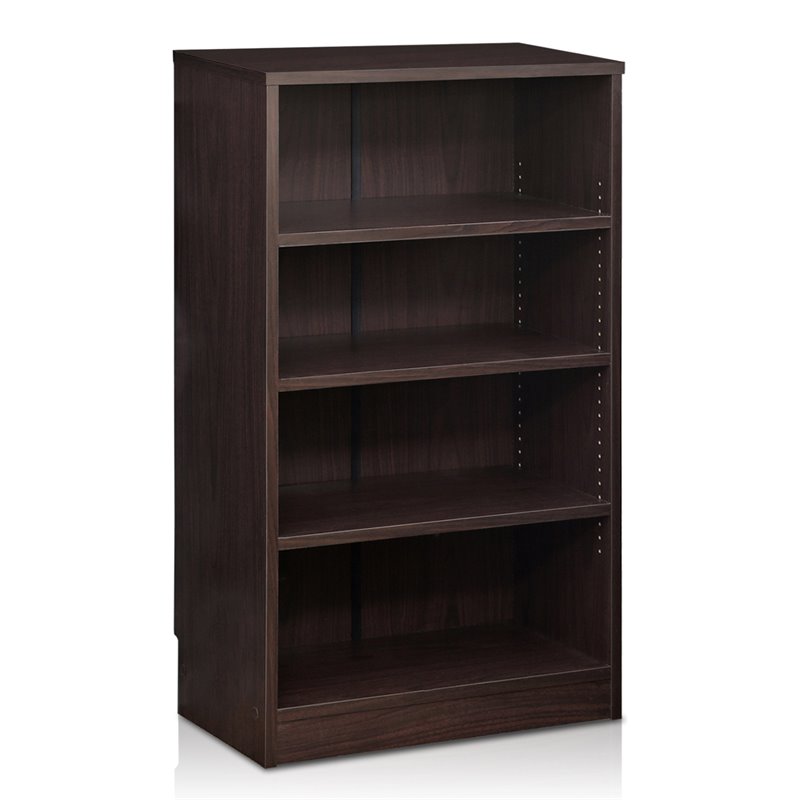 Furinno INDO Engineered Wood 4-Tier Accessories Storage Shelf in Espresso