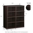 Furinno INDO Engineered Wood 4x2 Stackable Accessories Storage Shelf in Espresso