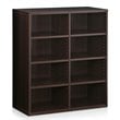 Furinno INDO Engineered Wood 4x2 Stackable Accessories Storage Shelf in Espresso