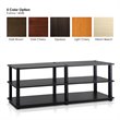 Furinno TURN-S-TUBE Wood No Tools 3-Tier Shoe Storage Rack in Espresso/Black
