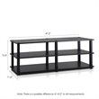 Furinno TURN-S-TUBE Wood No Tools 3-Tier Shoe Storage Rack in Espresso/Black