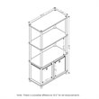 Furinno Go Green Wood 4-Tier Storage Rack Shelving Unit in Dark Cherry/Black