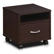 Furinno INDO Engineered Wood Petite Utility Cart with Casters in Espresso