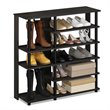 Furinno TURN-N-TUBE Engineered Wood Multi Storage Shoe Rack in Espresso
