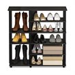 Furinno TURN-N-TUBE Engineered Wood Multi Storage Shoe Rack in Espresso