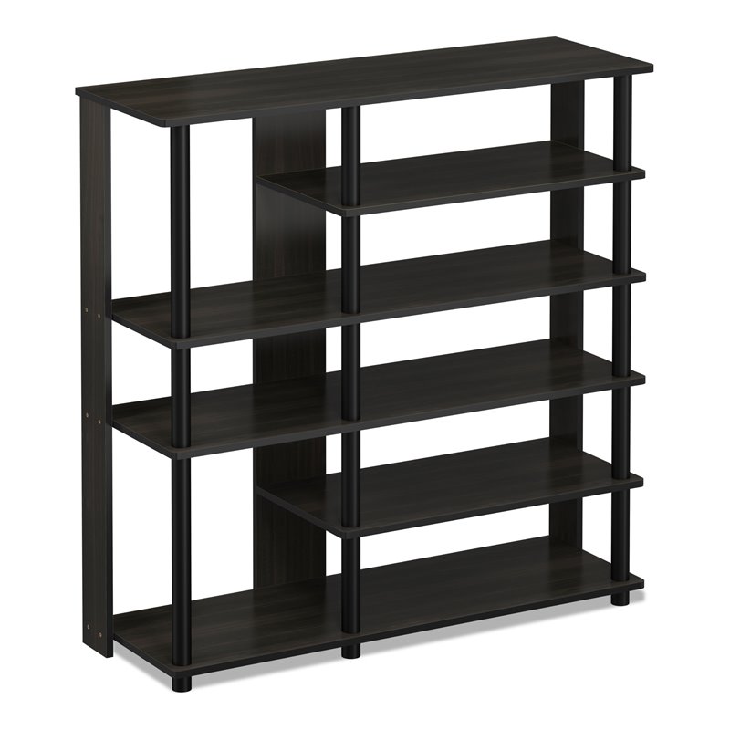 Furinno TURN-N-TUBE Engineered Wood Multi Storage Shoe Rack in Espresso