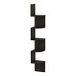 Furinno ROSSI Wood 5-Tier Wall Mount Floating Radial Corner Shelf in Espresso
