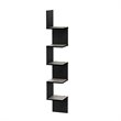 Furinno ROSSI Wood Wall Mount Floating Corner Square Shelf in Espresso
